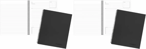 Cambridge Notebook, Business Notebook, 8-1/4" x 11", 80 Sheets, Ruled, Meeting Notes, Flexible Cover, Wirebound, Gray (06132) (Pack of 2)
