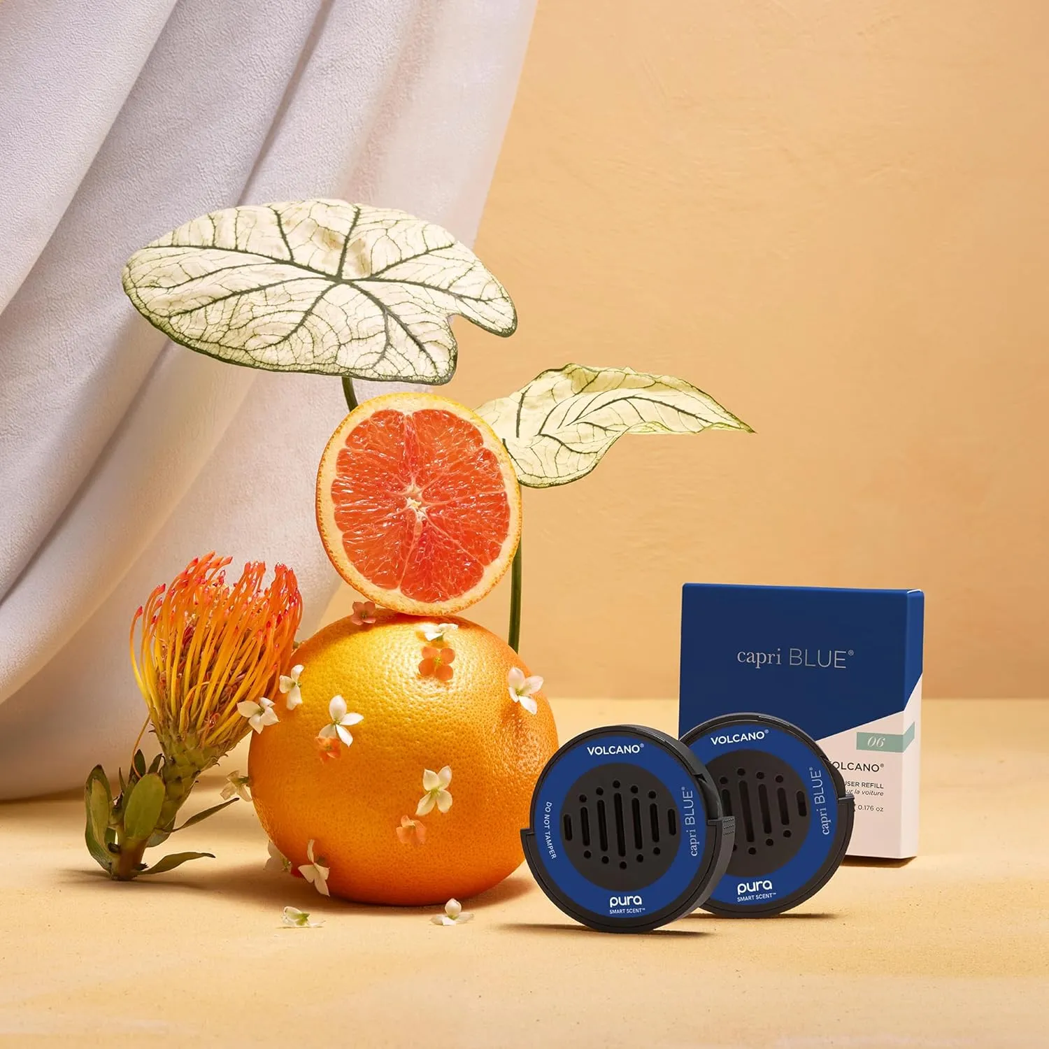 Capri Blue Pura Car Diffuser Refills - Includes 2 Car Air Freshener Diffuser Refills Only - Long Lasting Luxury Scented Fresheners - 2 Pack (Volcano)