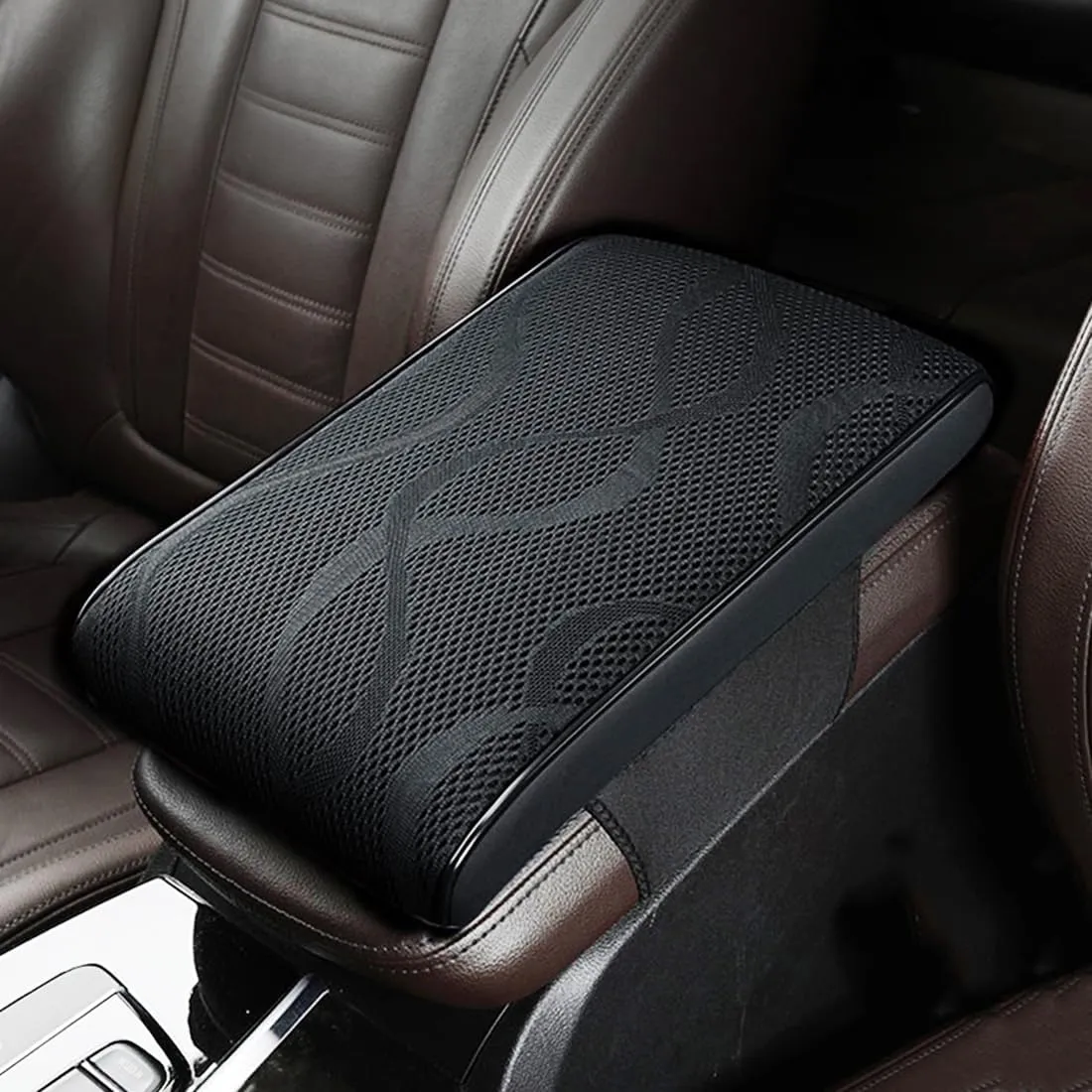 Car Armrest Pad for Smart fortwo/Brabus fortwo C451 A451 Coupé/Cabrio (C 451), Abrasion Scratch Resistance Car Center Console Armrest Mat,Black