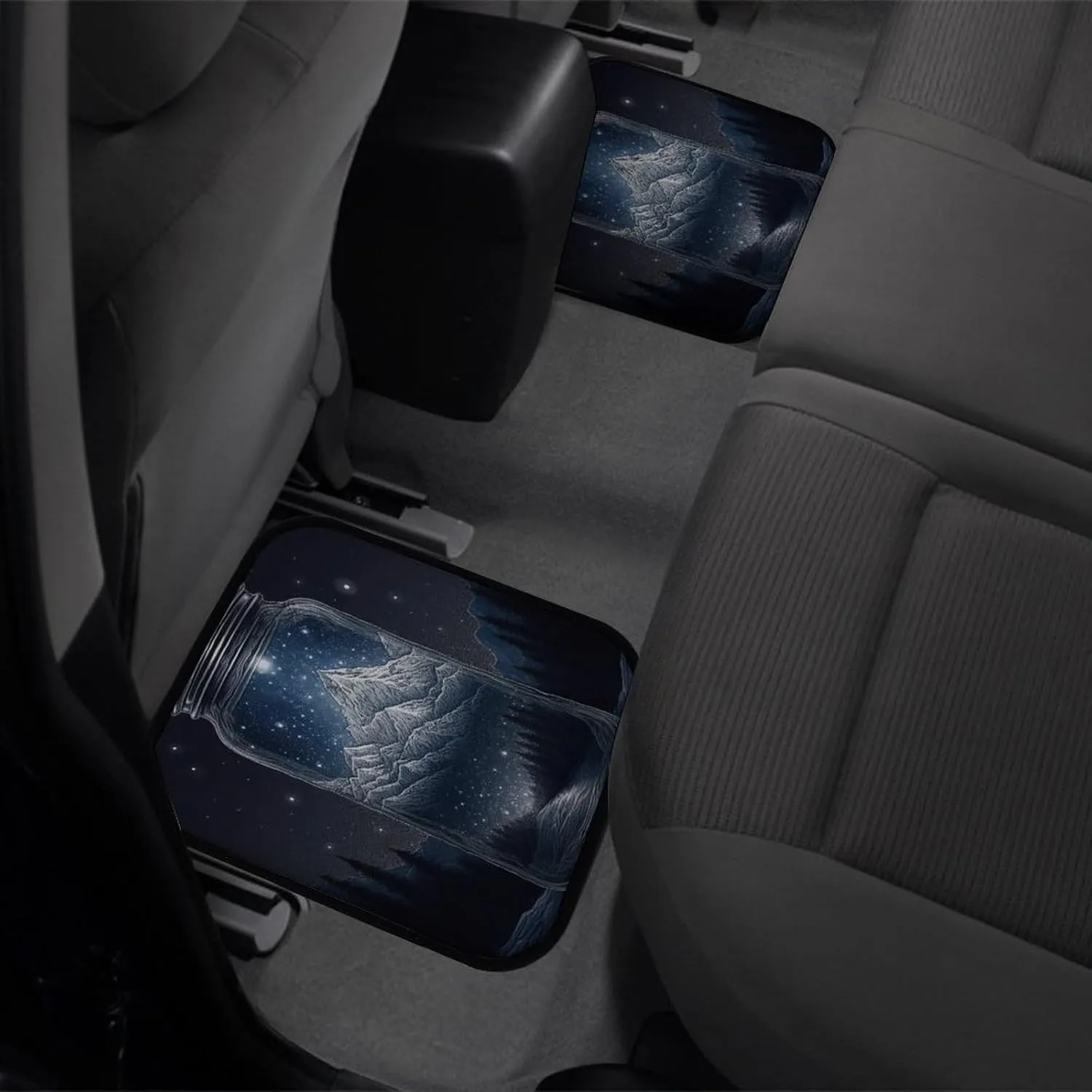 Car Floor Mats 4 Piece Heavy-Duty Rubber Floor Mats for Cars Landscape in A Bottle Car Mat Set Non-Slip Car Foot Pad Car Carpet Decor Heel Pad for Most Vehicles