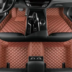 Car Mats for Audi A5 Cabriolet 8T 4 Seats 2007-2012 Anti-Slip Wear-Resistant Automotive Floor Mats,Environmentally Friendly Comfortable Car Mat Set,Orange