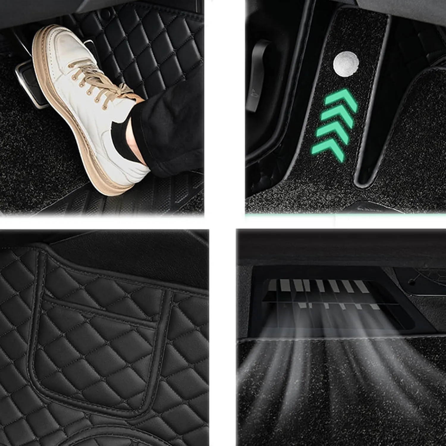 Car Mats for Audi A6 Sedan C7 5 Seats 2011 2012 2013 2014 2015 Anti-Slip Wear-Resistant Automotive Floor Mats,Environmentally Friendly Comfortable Car Mat Set,Orange