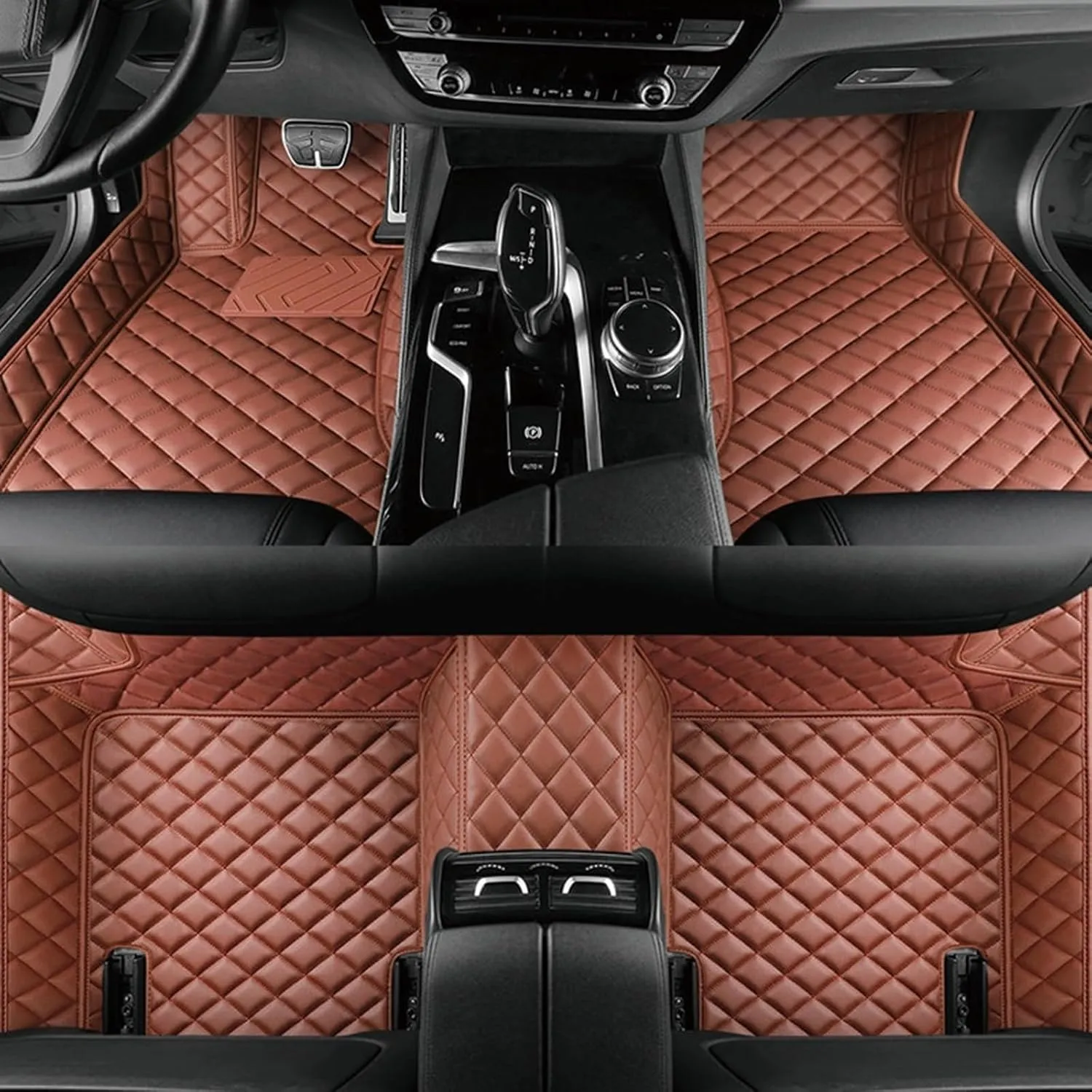 Car Mats for Audi A6 Sedan C7 5 Seats 2011 2012 2013 2014 2015 Anti-Slip Wear-Resistant Automotive Floor Mats,Environmentally Friendly Comfortable Car Mat Set,Orange