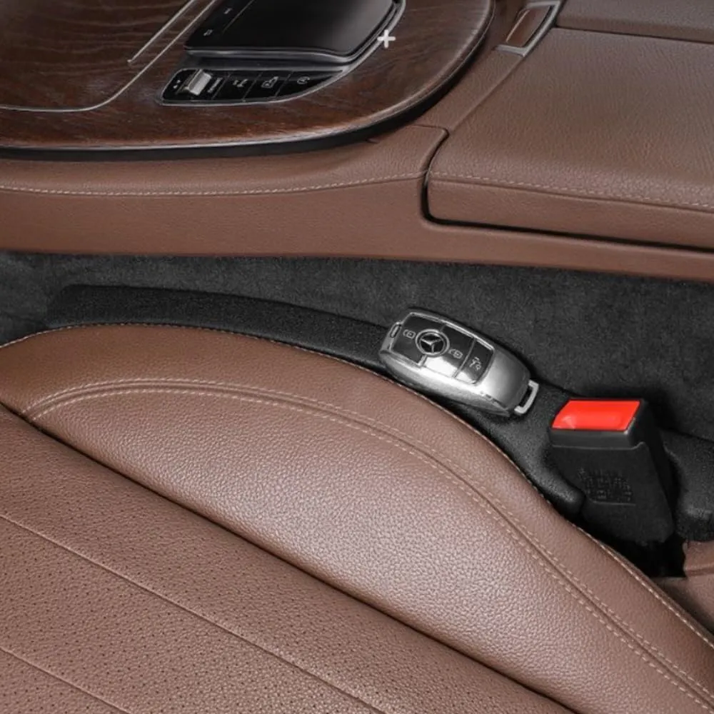Car Seat Gap Filler Universal for Car SUV Truck Accessories Fit Organizer Seat Gap Inserts Blocker Crack Filler Fill The Gap Between Seat and Console Stop Things from Dropping Pack of 2 Black