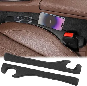 Car Seat Gap Filler Universal for Car SUV Truck Accessories Fit Organizer Seat Gap Inserts Blocker Crack Filler Fill The Gap Between Seat and Console Stop Things from Dropping Pack of 2 Black