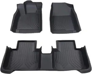 Car TPE Floor Mat Dirt-Resistant Mud Carpet Foot Pad Full Set Rug Tappeto Accessories Compatible with Explorer U502 2016 2017 2018 2019(Color:2 Rows,Size:Right-Hand Drive)