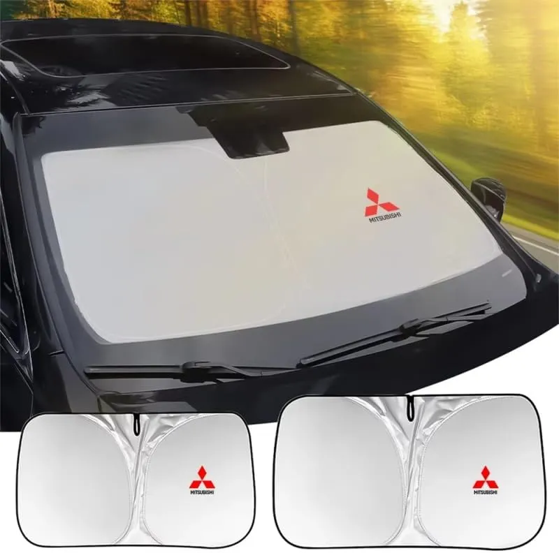 Car Windshield Sunshade for Mitsubishi Delica 2007-2018, Block UV Rays Sun Visor Protector, Front Window Sunshades, Windscreen Sunshade,B 145CM