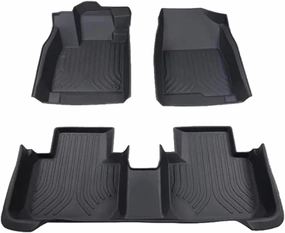 Car TPE Floor Mat Dirt-Resistant Mud Carpet Foot Pad Full Set Rug Tappeto Compatible with BYD Tang Accessories Tan II EV 2018~2024 2023 2022(Size:Left-Hand Drive)