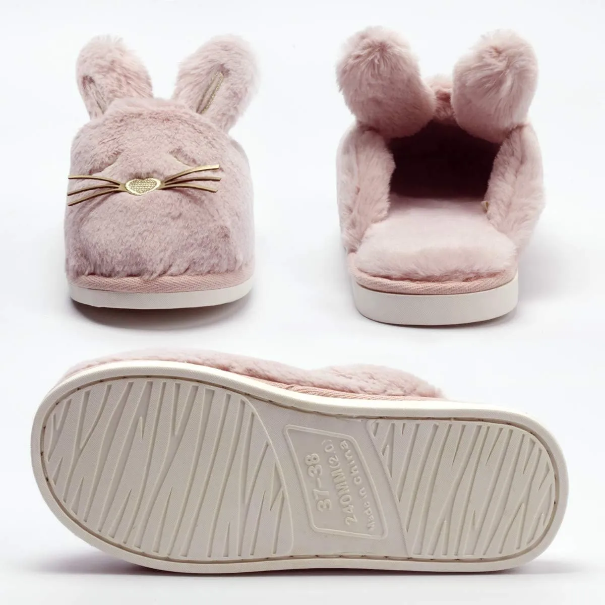 Caramella Bubble Kids Bunny Plush Slippers for Girls Boys：Christmas Gifts Cute Warm Fuzzy Animal House Shoes -Toddler Fluffy Indoor Bedroom Slippers