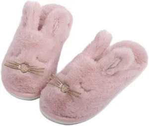 Caramella Bubble Kids Bunny Plush Slippers for Girls Boys：Christmas Gifts Cute Warm Fuzzy Animal House Shoes -Toddler Fluffy Indoor Bedroom Slippers