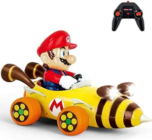 Carrera 181064 RC Official Licensed Mario Kart Bumble V Mario 1:18 Scale 2.4 GHz Remote Radio Control Car with Rechargeable LiFePO4 Battery - Kids Toys Boys/Girls