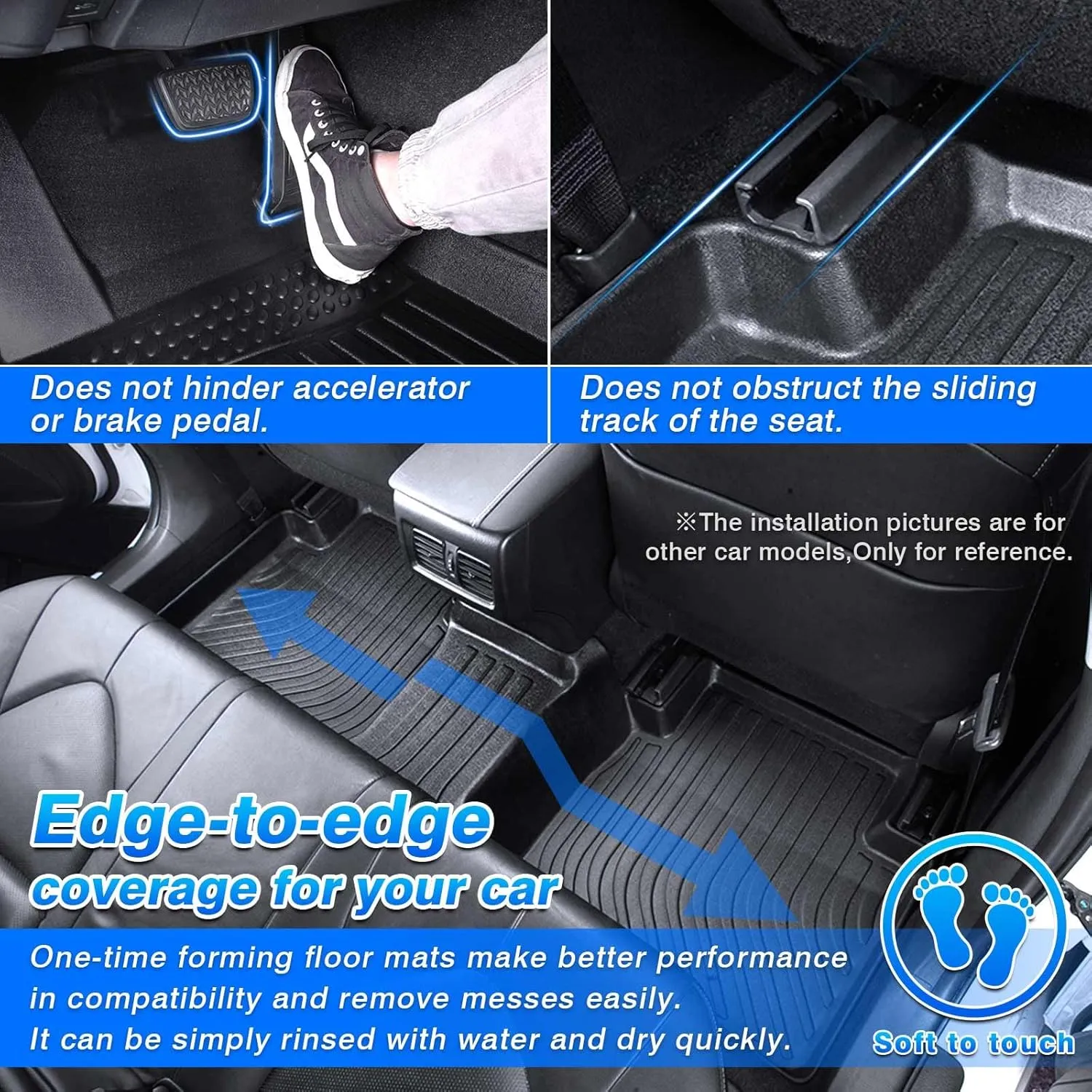 Cartist Floor Mats Compatible with Nissan Ariya 2023 2024 2025 Accessories All Weather Floor Mat Heavy Duty TPE Odorless Carpet Protection