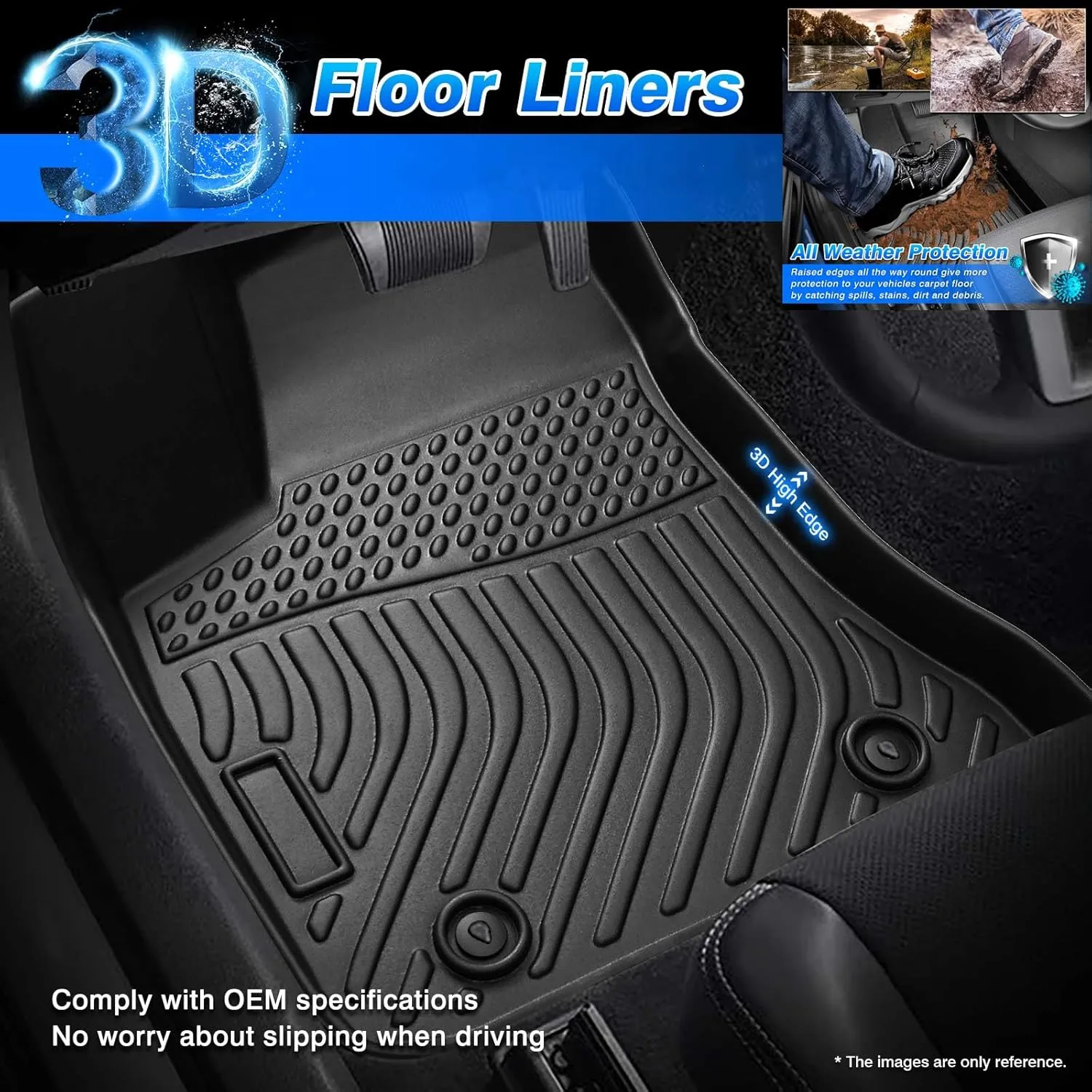 Cartist Floor Mats Compatible with Nissan Ariya 2023 2024 2025 Accessories All Weather Floor Mat Heavy Duty TPE Odorless Carpet Protection