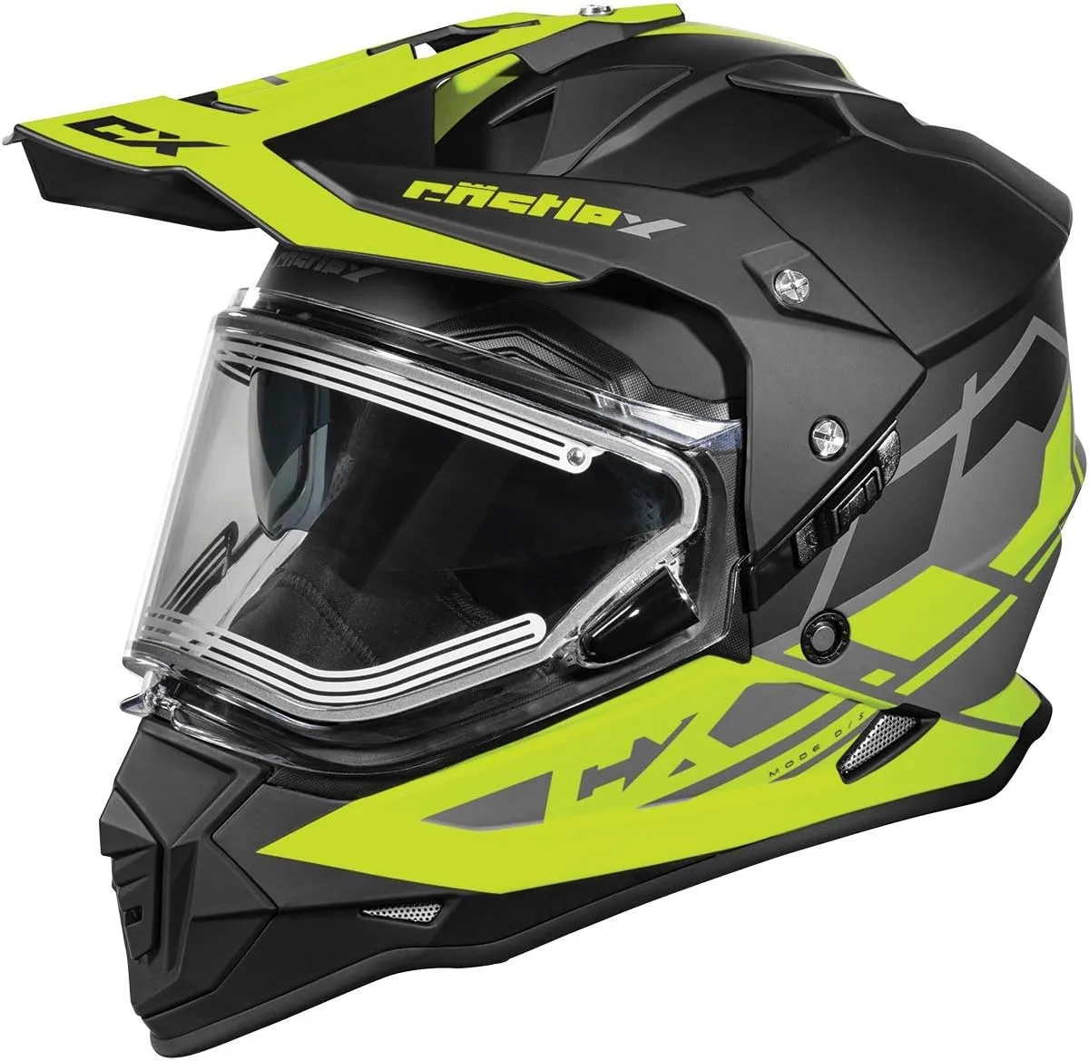 Castle X Mode Dual Sport SV Trance Electric Snow Helmet (Matte Hi-Vis - 2X-Large)