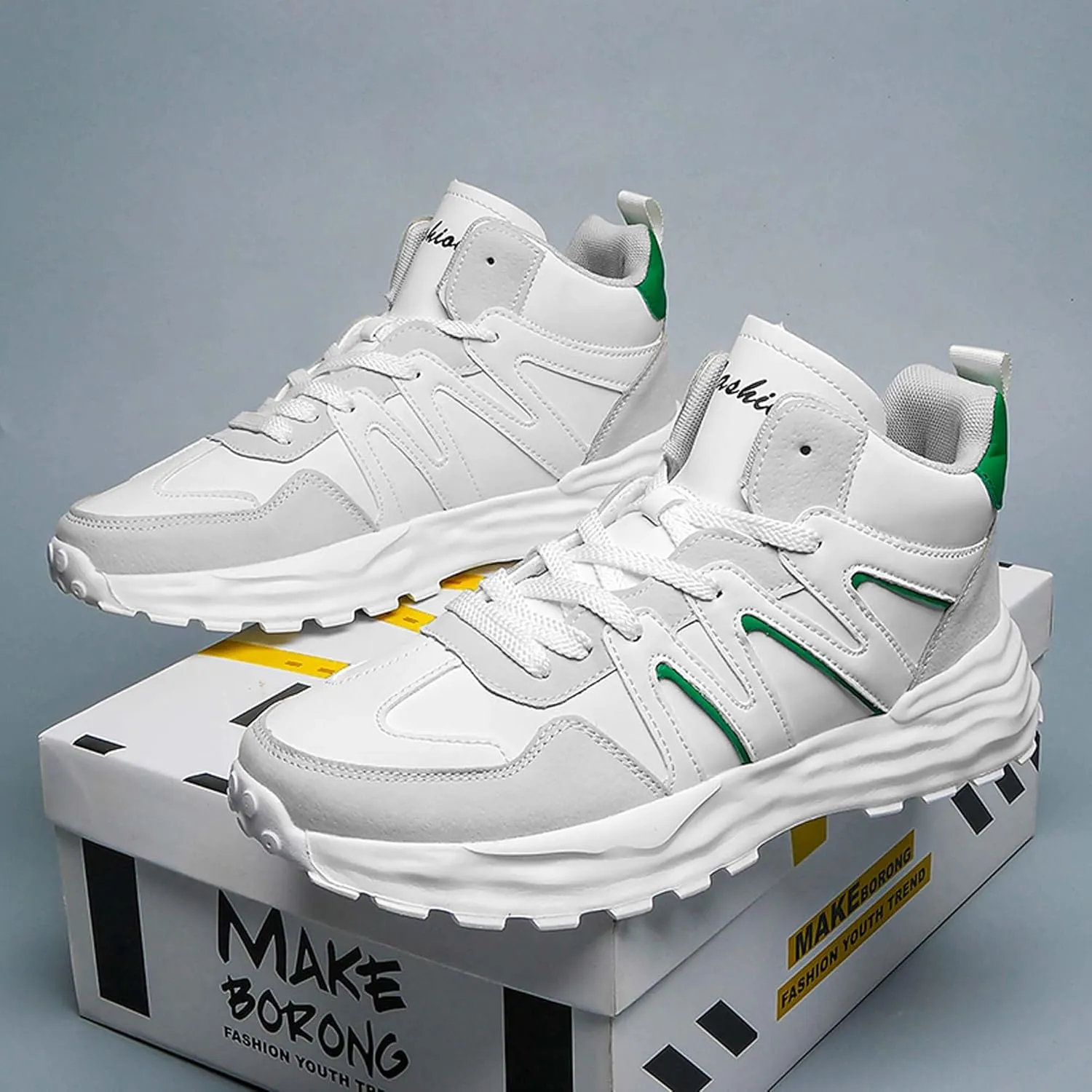 Casual Shoes, Sports Basketball Shoes Men's and Women's High Top Basketball Shoes, Streetball Master Breathable and Non Slip Outdoor Sports Shoes, Shock-Absorbing Fitness Shoes