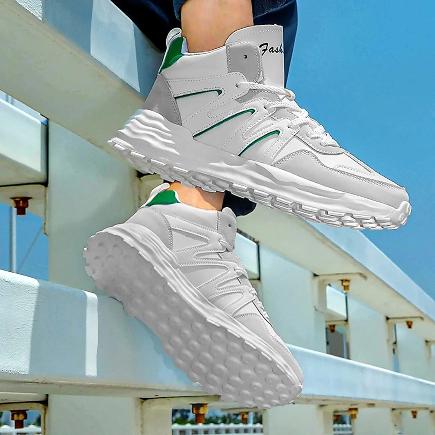 Casual Shoes, Sports Basketball Shoes Men's and Women's High Top Basketball Shoes, Streetball Master Breathable and Non Slip Outdoor Sports Shoes, Shock-Absorbing Fitness Shoes