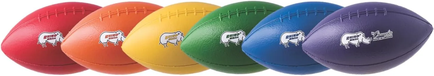 Champion Sports RSMFSET 8.5 Inch Rhino Skin Medium Bounce Mini Football Set