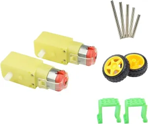 CHANCS Single Shaft Motor Mini DC Motor 3-6V With the Wheel Smart Car Robot Gear Motor 2PCS 5 Pairs of Motor Shafts
