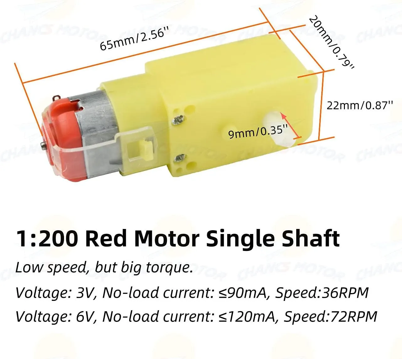 CHANCS Single Shaft Motor Mini DC Motor 3-6V With the Wheel Smart Car Robot Gear Motor 2PCS 5 Pairs of Motor Shafts