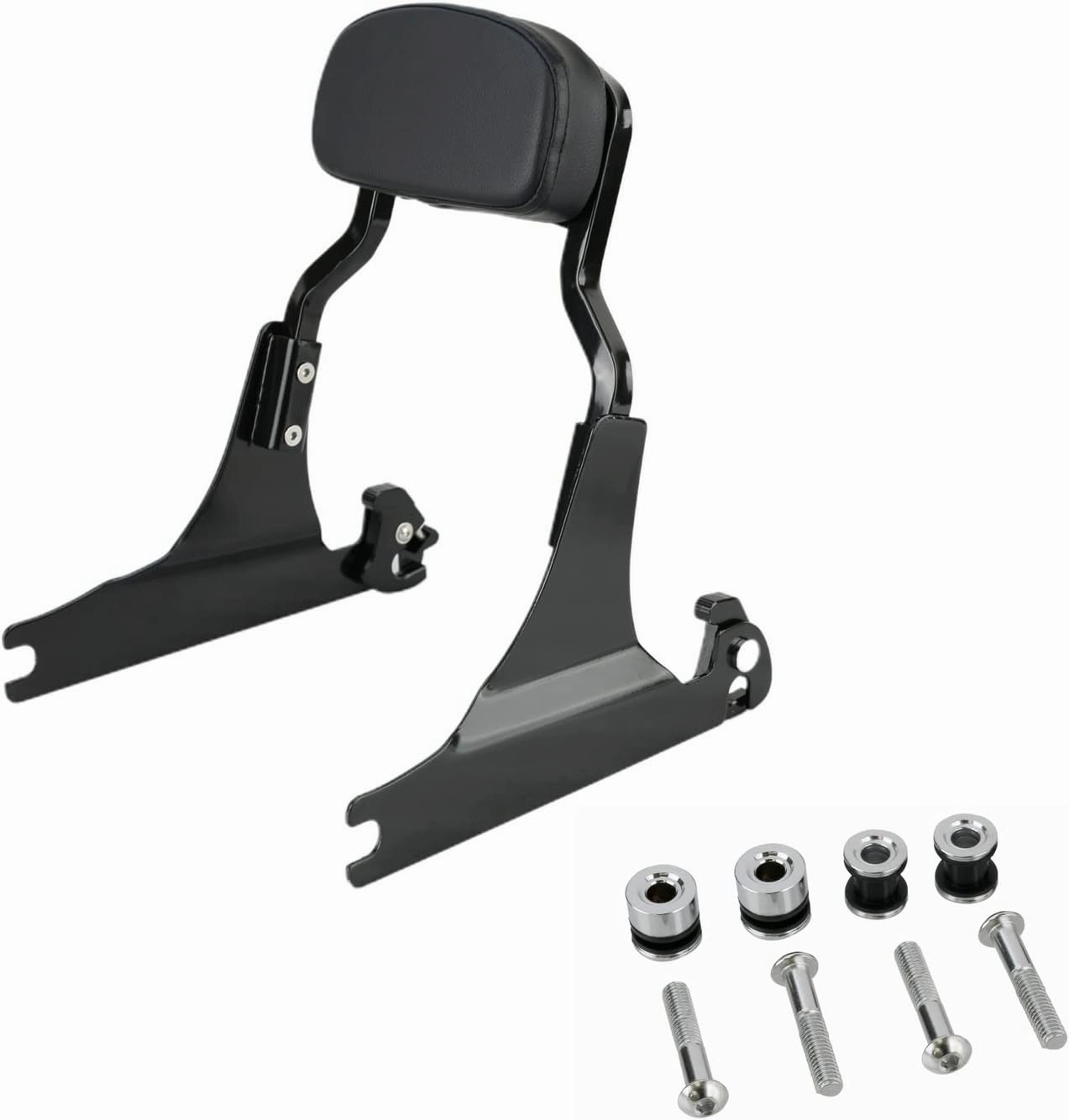 Chop Detachable Sissybar Backrest Fits for Harley FATBOY FLSTF 00-06 FLSTN 05-17 Deluxe/SPRINGER FLSTF,Heritage 2006,Black