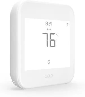 Cielo Smart Thermostat Eco | Energy Star Certified Thermostat | Supports Conventional Systems up to (2H/2C) & Heat Pumps (4H/2C) | Free C-Wire Adapter in Box | NOT for Mini Split Systems | (White)