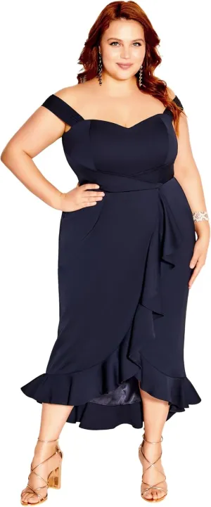 City Chic Women's Apparel Women's Plus Size Dress Hypnotize Ff