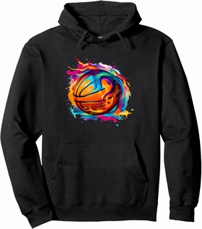 Colourful Basketball Tie Dye Colour Splash Dunk Pullover Hoodie