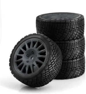 Compatible with Tamiya for TT01 TT02 XV01 TA06 PTG-2 WR8 RC Car Parts 4Pcs/Set 1/10 RC for Racing Car Tires On Road Tyre Wheel RC Wheel Tires