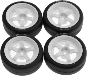 Compatible with Tamiya XV01 4PCS 65Mm 1/10 RC for Racing Car Tires On Road Touring Drift Car Tyre Wheel Upgrade Accessories RC Wheel Tires