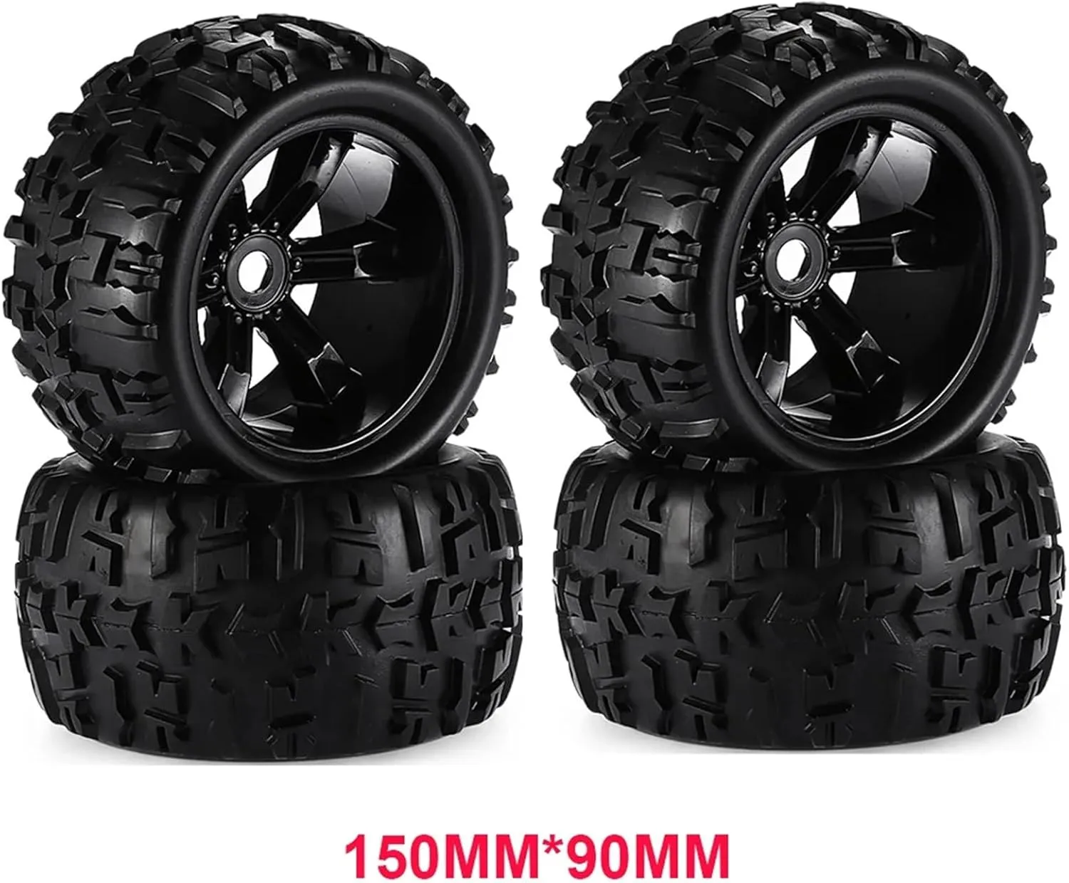 Compatible with Traxxas for Maxx for Tmaxx for E-Revo for Revo 3.3, for JLB for Cheetah 1/8 Scale 17mm Hex RC Truck Tires and Wheels Set RC Wheel Tires(8477 Tire Tool)