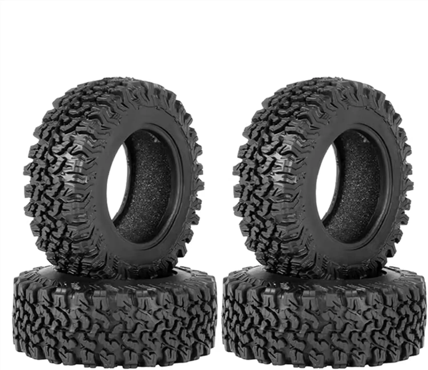 Compatible with TRX4 D90 for Axial SCX10 II III for Redcat 4PCS 90Mm 1.9 Rubber Tire Wheel Tyre 1/10 RC Crawler Car RC Wheel Tires