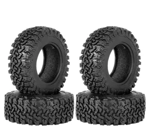 Compatible with TRX4 D90 for Axial SCX10 II III for Redcat 4PCS 90Mm 1.9 Rubber Tire Wheel Tyre 1/10 RC Crawler Car RC Wheel Tires