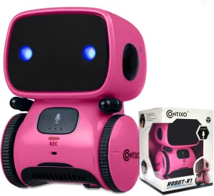 Contixo R1 Robot Toys for Kids - Smart Robots for Kids Voice Control Talking Dancing Learning Educational Toys for Boys Girls Toddlers Age 3-8 Years Old Birthday Gifts for Kid Pink