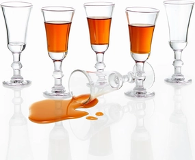 Cordial Glasses Shot Glasses with Stem,Limoncello Glasses | Port glasses 1.0 oz (Set of 6)