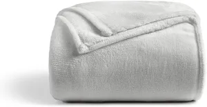 Cosy House Collection Everyday 1500 Series Fleece Blanket - Master Bedroom Essentials - All Season, Stays Fresh & Clean - Soft, Breathable & Skin-Friendly (King/Cal King, Silver)