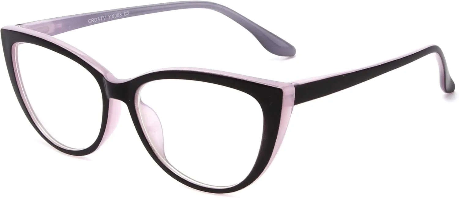 CRGATV 3 Pack Reading Glasses Blue Light Blocking Stylish Cat Eye Computer Readers Anti Eyestrain & Glare for Women