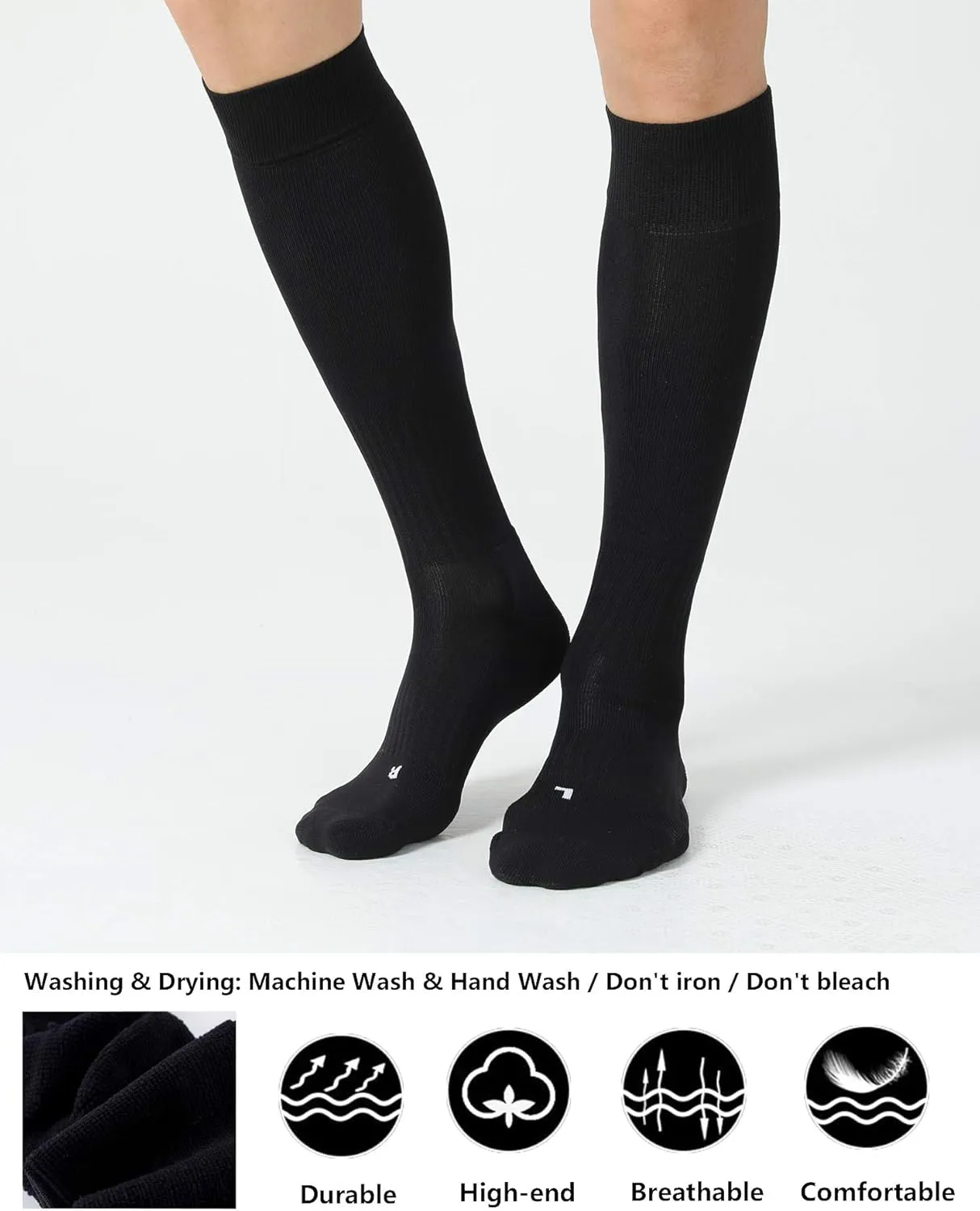 CS CELERSPORT 2/3 Pack Soccer Softball Baseball Socks for Youth Kids Adult Multi-Sport Compression Socks