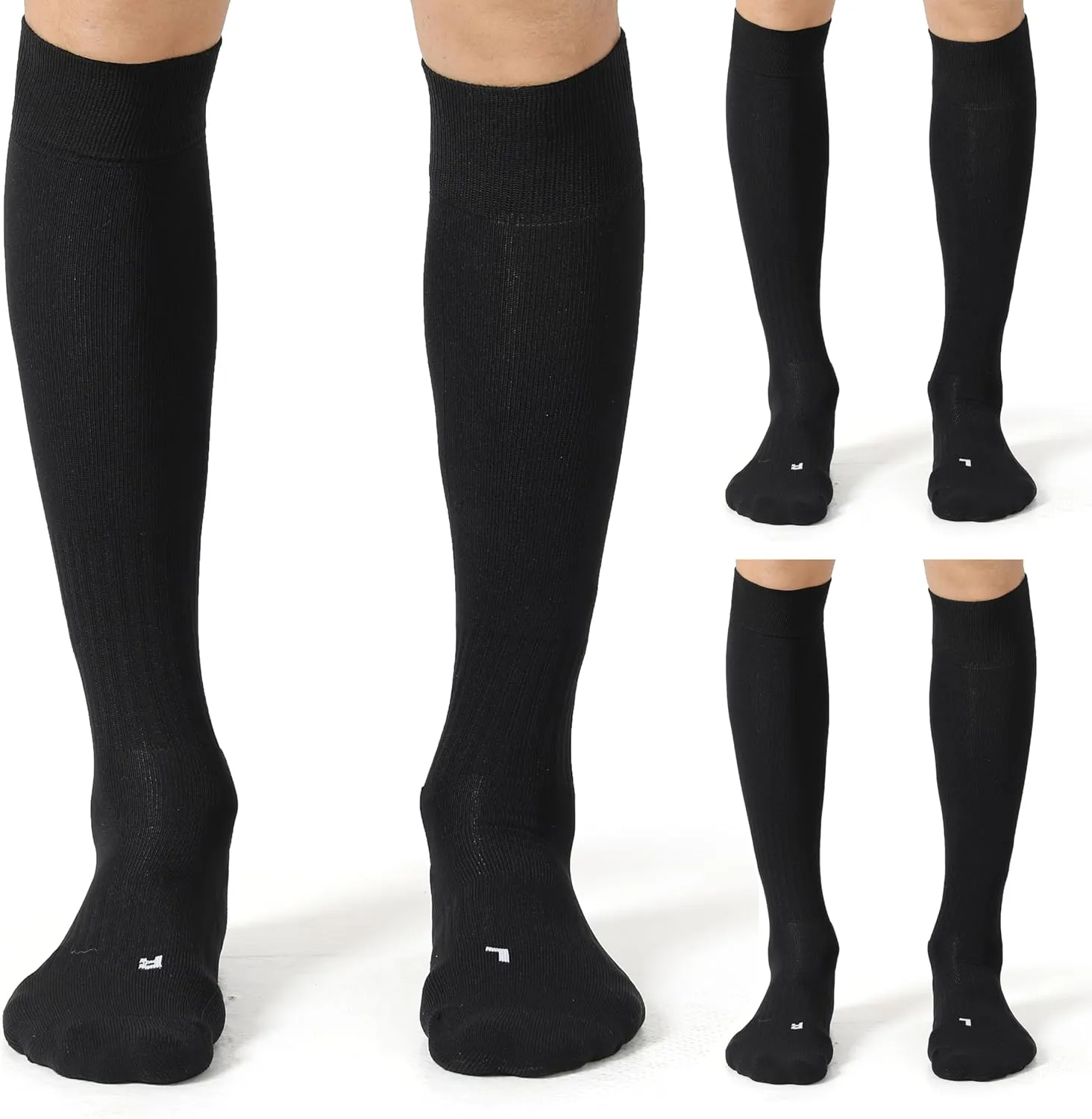 CS CELERSPORT 2/3 Pack Soccer Softball Baseball Socks for Youth Kids Adult Multi-Sport Compression Socks
