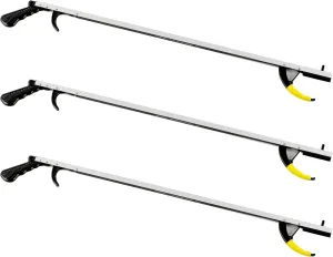Cubii Health Reacher, Standard 32", Grabber Reacher Tool, Lightweight Trash Picker Grabber & Garden Nabber, Handy Aluminum Picker Up Tool & Reaching Claw, Reaching Assist & Dressing Tool, Pakc of 3