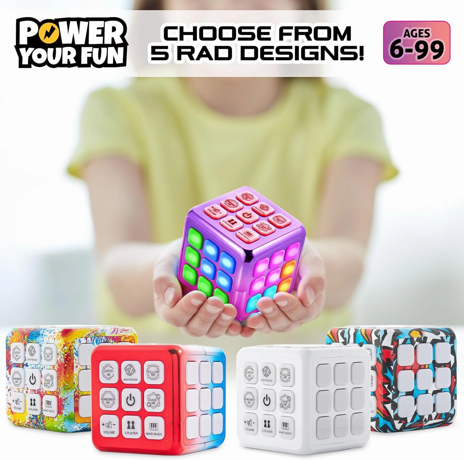 Cubik LED Metallic Toy - Pink/Purple
