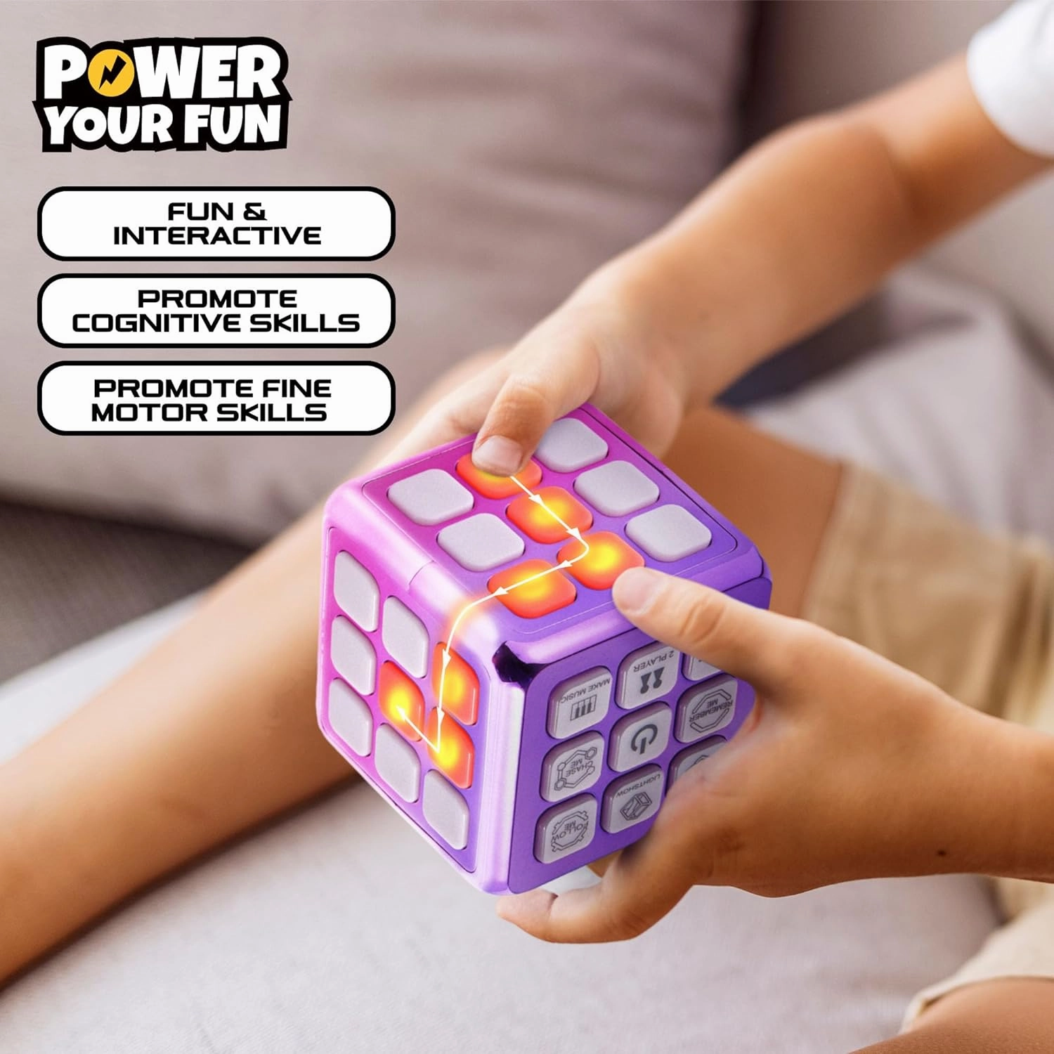 Cubik LED Metallic Toy - Pink/Purple