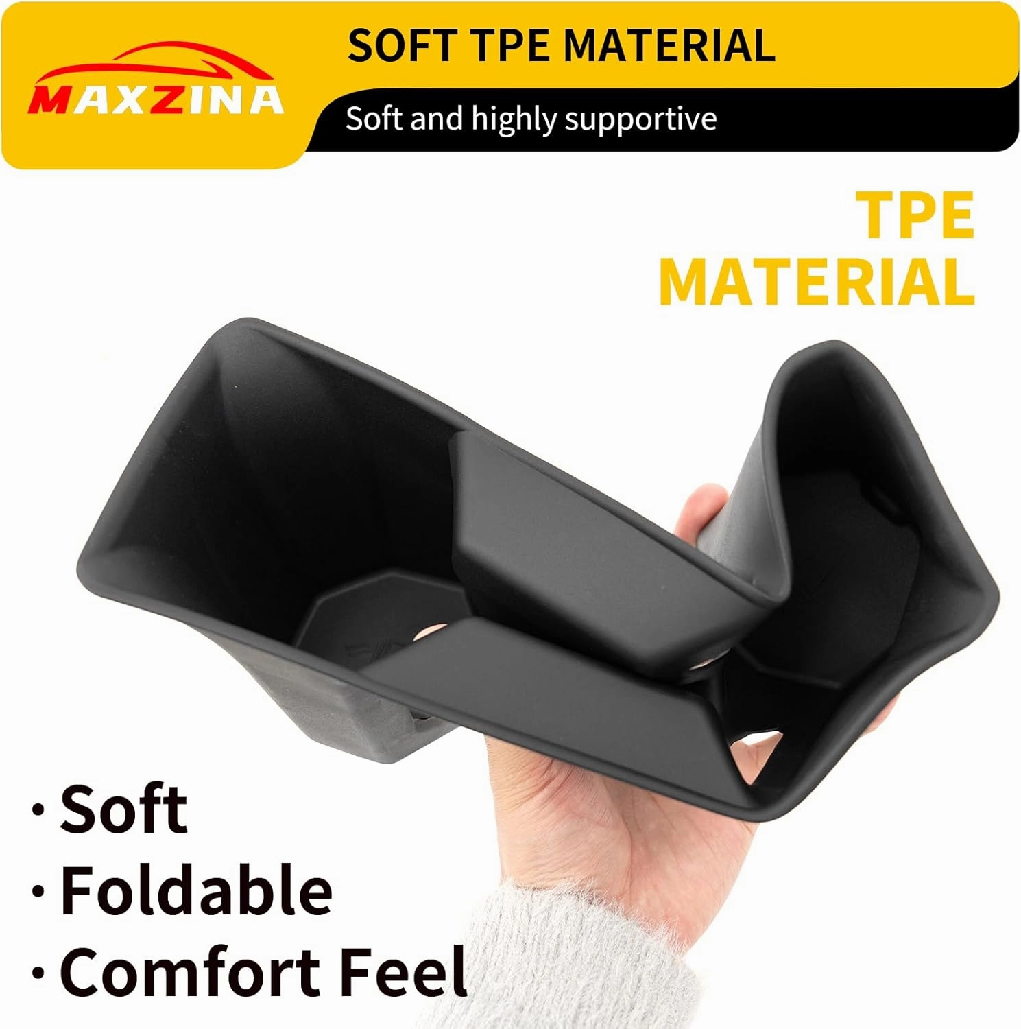 Cup Holder Compatible with 2023-2025 Honda Accord TPE Insert Center Console Cup Holder Soft Black Bottle Holder Interior Decoration for 2024 Accord Accessories