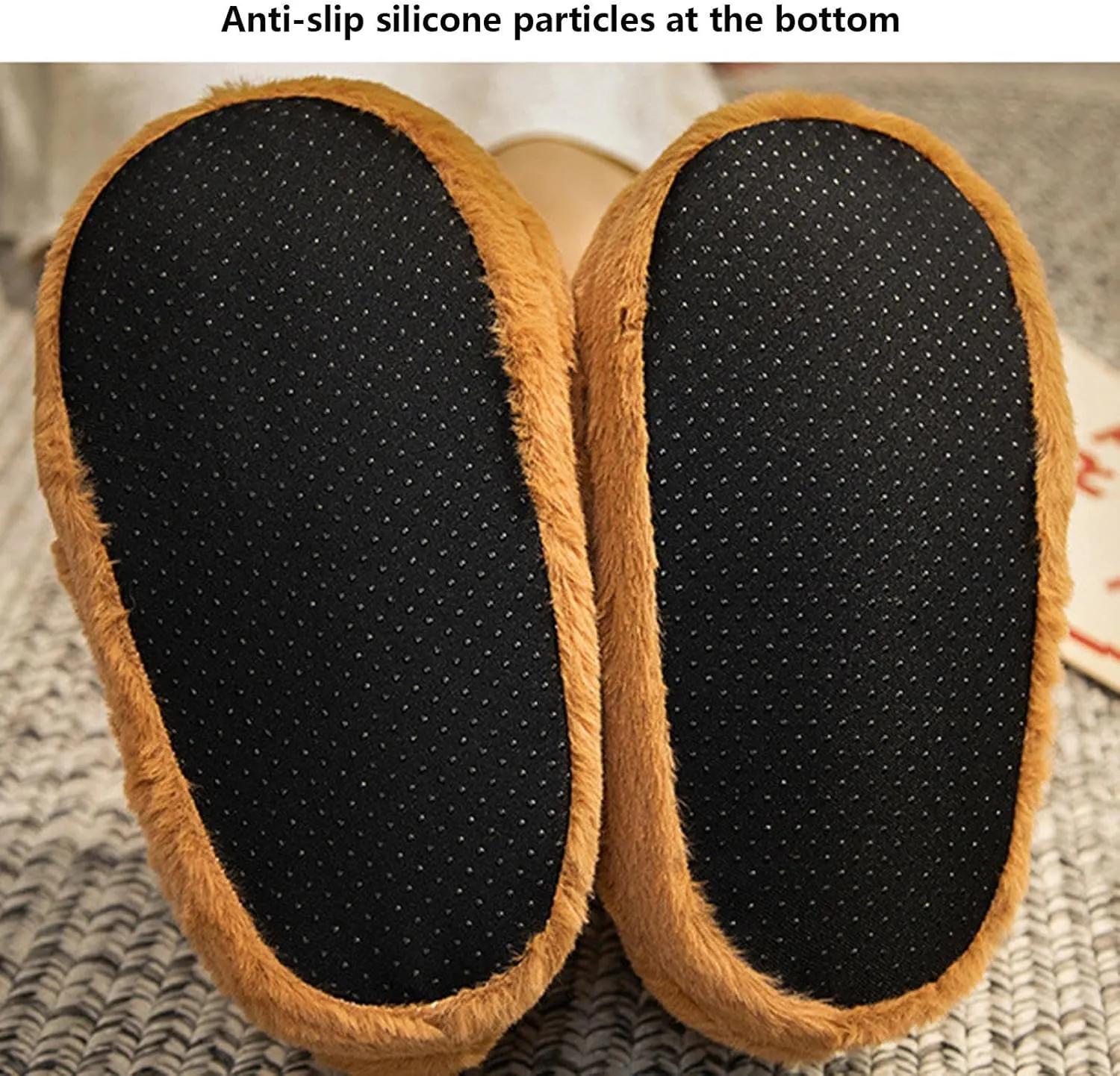 Cute Capybara Plush Slippers - Non Slip, Fuzzy, Funny - Winter Indoor Bedroom Shoes