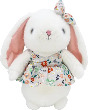 Cute Field Rabbit Stuffed Animals, Standing Lop Eared Rabbit, Cute Bunny in a Floral Dress a Gift for Boys and Girls