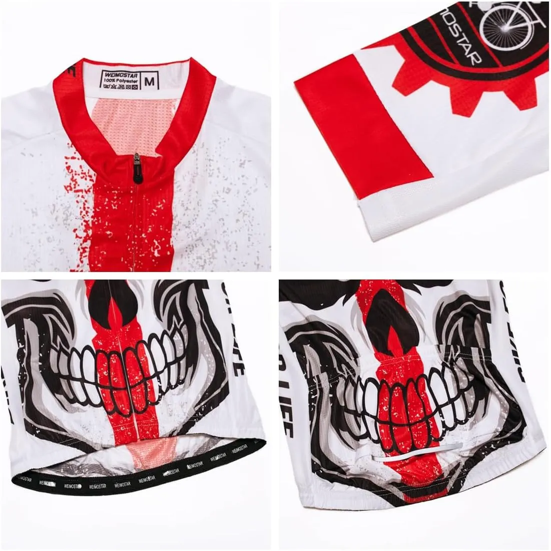 Cycling Jersey Men Full Zip Bike Shirt Racing Top Bicycle Clothing