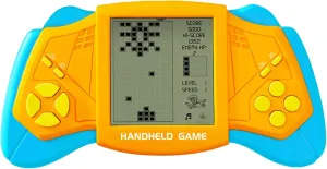 CZT Creative Brick Game Console Cool Wing Appearance Build in 2574 in 1 Block Games Handheld Game Machine Retro Portable Electronic Game Puzzle Toys Children/Students (Yellow)