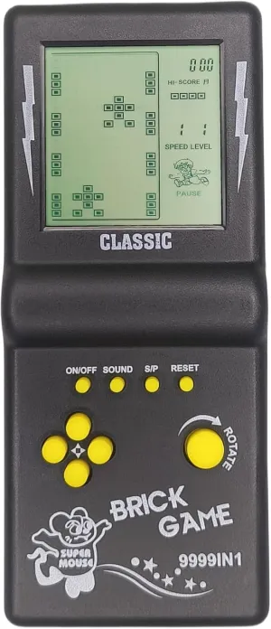 CZT Nostalgic Cube Game Console Big Screen Built-in Retro 999 in 1 Block Game Indoor/Outdoor Handheld Console Portable Electronic Brick Games Children/Students/Boyfriends