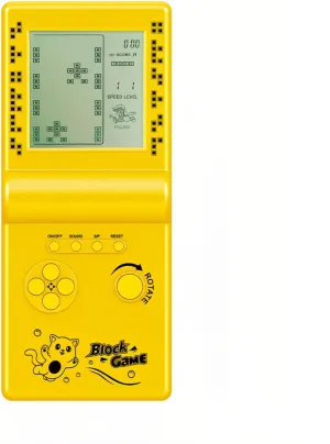CZT Nostalgic Cube Game Console Big Screen Built-in Retro 999 in 4 Block Game Indoor/Outdoor Handheld Console Portable Electronic Brick Games Children/Students/Boyfriends