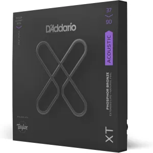 D'Addario Coated Acoustic Bass Guitar Strings - XTB3790GS - XT Bass Phosphor Bronze, Custom Light, GS Mini®, 37-90