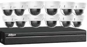 Dahua Technology N568D124S IP KIT, 16-CH NVR   12 X 8MP, Starlight. Mini Dome Cameras